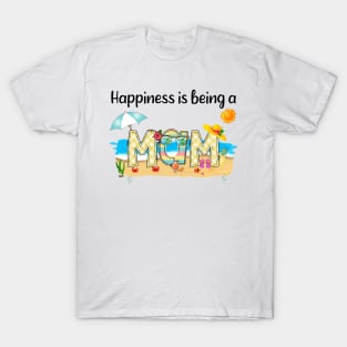 Happiness Is Being A Mam Summer Beach Happy Mother's Day T-Shirt